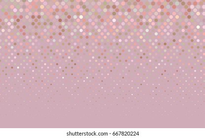 Light Pink, Green vector red pattern of geometric circles, shapes. Colorful mosaic banner. Geometric background with colored disks.