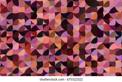 Light Pink, Green vector red pattern of geometric circles, shapes. Colorful mosaic banner. Geometric background with colored disks.