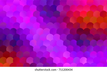 Light Pink, Green vector red pattern of geometric circles, shapes. Colorful mosaic banner. Geometric background with colored disks.