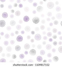 Light Pink, Green vector seamless natural elegant pattern. New colorful illustration in doodle style with flowers. Hand painted design for web, leaflet, textile.