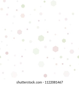 Light Pink, Green vector seamless layout with hexagonal shapes. Abstract illustration with colorful hexagons. New template for your brand book.
