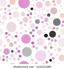 Light Pink, Green vector seamless backdrop with dots. Beautiful colored illustration with blurred circles in nature style. Pattern can be used for beautiful websites.
