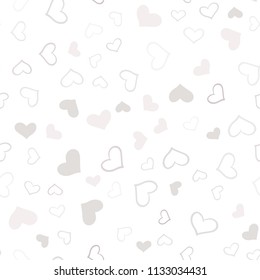 Light Pink, Green vector seamless cover with Shining hearts. Beautiful colored illustration with hearts in celebration style. Beautiful design for your business advert of anniversary.