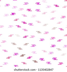 Light Pink, Green vector seamless template with repeated sticks. Shining colored illustration with narrow lines. The pattern can be used for busines ad, booklets, leaflets