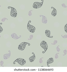 Light Pink, Green vector seamless abstract design with leaves and flowers. Glitter abstract illustration with leaves and flowers. Brand new design for your business.