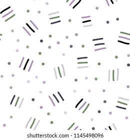 Light Pink, Green vector seamless cover with abstract shapes. Trendy seamless illustration with abstract lines. Pattern for design of window blinds, curtains.