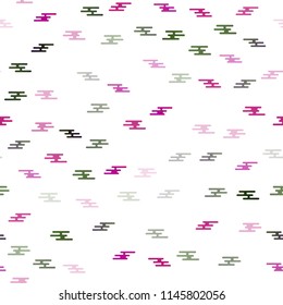 Light Pink, Green vector seamless background with straight lines. Glitter abstract illustration with colored sticks. The pattern can be used as ads, poster, banner for commercial.
