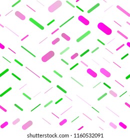 Light Pink, Green vector seamless texture with colored lines. Glitter abstract illustration with colored sticks. The pattern can be used for websites.