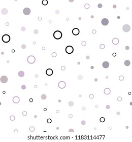 Light Pink, Green vector seamless cover with spots. Modern abstract illustration with colorful water drops. Design for textile, fabric, wallpapers.