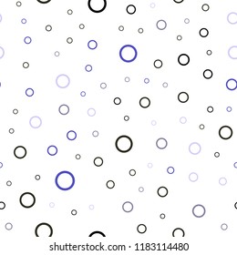 Light Pink, Green vector seamless template with circles. Blurred bubbles on abstract background with colorful gradient. Pattern can be used for futuristic ad, booklets.