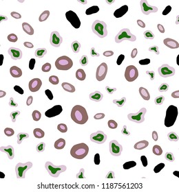 Light Pink, Green vector seamless layout with circle shapes. Beautiful colored illustration with blurred circles in nature style. Design for textile, fabric, wallpapers.