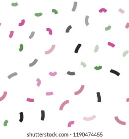Light Pink, Green vector seamless pattern with liquid shapes. A sample with blurred bubble shapes. Marble design for your web site.