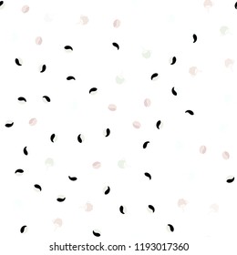Light Pink, Green vector seamless template with cups of coffee, beans. Colorful illustration with gradient coffee beans, mugs. Pattern for menu of cafes and restaurants.