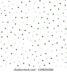 Light Pink, Green vector seamless layout with circle shapes. Modern abstract illustration with colorful water drops. Pattern for trendy fabric, wallpapers.