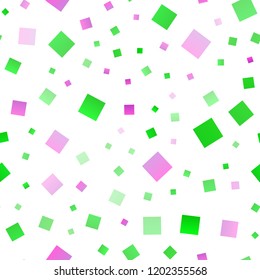 Light Pink, Green vector seamless cover in polygonal style. Beautiful illustration with rectangles and squares. Best design for your ad, poster, banner.
