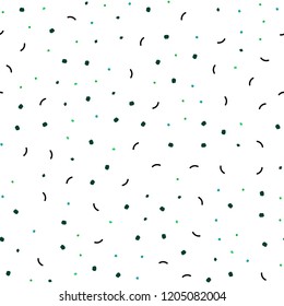 Light Pink, Green vector seamless pattern with spheres, triangles. Design with connection of dots and lines on colorful background. Pattern for trendy fabric, wallpapers.