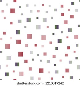 Light Pink, Green vector seamless pattern in square style. Glitter abstract illustration with rectangular shapes. Best design for your ad, poster, banner.