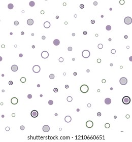 Light Pink, Green vector seamless background with bubbles. Modern abstract illustration with colorful water drops. Pattern for trendy fabric, wallpapers.
