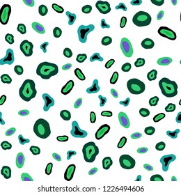 Light Pink, Green vector seamless cover with spots. Blurred decorative design in abstract style with bubbles. Pattern for design of window blinds, curtains.