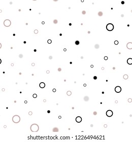 Light Pink, Green vector seamless cover with spots. Illustration with set of shining colorful abstract circles. Pattern for design of fabric, wallpapers.