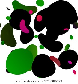 Light Pink, Green vector seamless template with spots. Modern abstract illustration with colorful water drops. Template for business cards, websites.