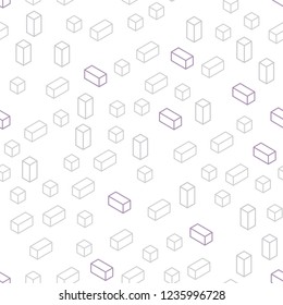 Light Pink, Green vector seamless, isometric template with rhombus. Modern abstract illustration with colorful rectangles. Pattern for trendy fabric, wallpapers.