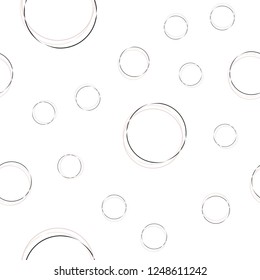Light Pink, Green vector seamless texture with disks. Abstract illustration with colored bubbles in nature style. Template for business cards, websites.
