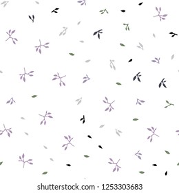 Light Pink, Green vector seamless doodle backdrop with leaves. New colorful illustration in doodle style with leaves. Design for textile, fabric, wallpapers.