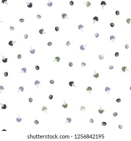 Light Pink, Green vector seamless background with coffee, beans. Colorful illustration with gradient coffee beans, mugs. Pattern for ads of breakfast, lunch, dinner.
