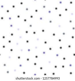 Light Pink, Green vector seamless template with ice snowflakes. Modern geometrical abstract illustration with snowflakes. Design for wallpaper, fabric makers.