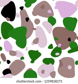 Light Pink, Green vector seamless pattern with spheres. Glitter abstract illustration with blurred drops of rain. Template for business cards, websites.