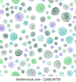 Light Pink, Green vector seamless doodle bright template. Blurred decorative design in Indian style with flowers. Completely new template for your business design.
