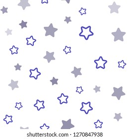 Light Pink, Green vector seamless cover with small and big stars. Glitter abstract illustration with colored stars. Pattern for trendy fabric, wallpapers.