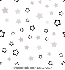 Light Pink, Green vector seamless template with sky stars. Shining colored illustration with stars. Texture for window blinds, curtains.