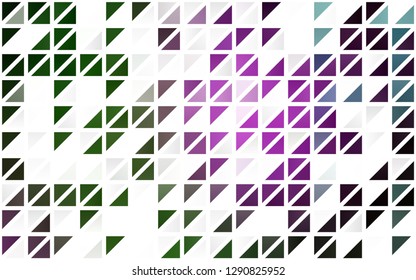 Light Pink, Green vector seamless pattern in polygonal style. Beautiful illustration with triangles in nature style. Pattern for design of fabric, wallpapers.