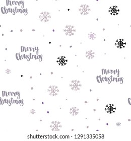 Light Pink, Green vector seamless cover with beautiful snowflakes. Shining colorful illustration with snow on abstract template. Design for textile, fabric, wallpapers.