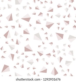 Light Pink, Green vector seamless, isometric cover with polygonal style. Triangles on abstract background with colorful gradient. Texture for window blinds, curtains.