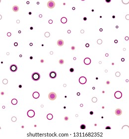 Light Pink, Green vector seamless cover with spots. Abstract illustration with colored bubbles in nature style. Trendy design for wallpaper, fabric makers.
