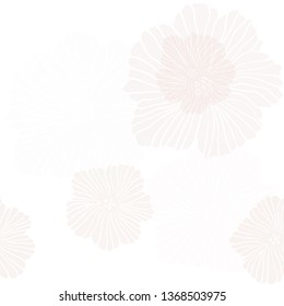 Light Pink, Green vector seamless doodle layout with flowers. Abstract illustration with flowers in doodles style. Pattern for design of fabric, wallpapers.