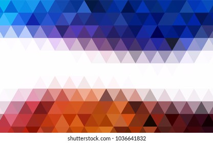 Light Pink, Green vector shining triangular background. A vague abstract illustration with gradient. A completely new template for your business design.