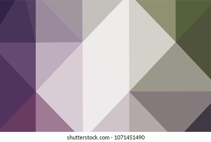 Light Pink, Green vector shining triangular cover. Modern geometrical abstract illustration with gradient. A completely new design for your business.