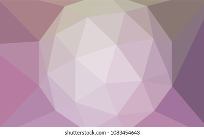 Light Pink, Green vector shining triangular layout. Colorful illustration in polygonal style with gradient. Triangular pattern for your design.