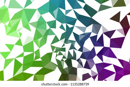 Light Pink, Green vector shining triangular backdrop. Shining colorful illustration with triangles. New template for your brand book.