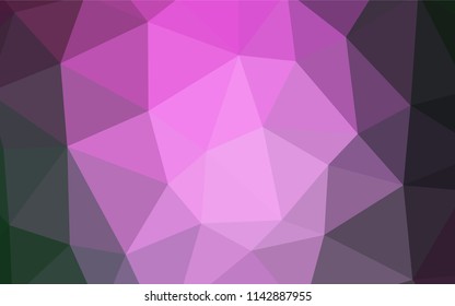 Light Pink, Green vector shining triangular backdrop. Modern abstract illustration with triangles. Brand new design for your business.