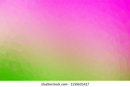 Light Pink, Green vector shining hexagonal background. Creative geometric illustration with gradient. The elegant pattern can be used as part of a brand book.