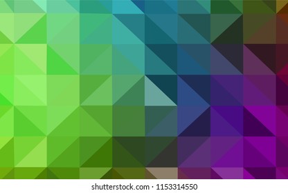 Light Pink, Green vector shining triangular layout. Geometric illustration in Origami style with gradient.  Pattern for a brand book's backdrop.