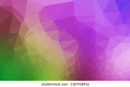 Light Pink, Green vector shining hexagonal template. Shining colored illustration in a Brand new style. Triangular pattern for your business design.
