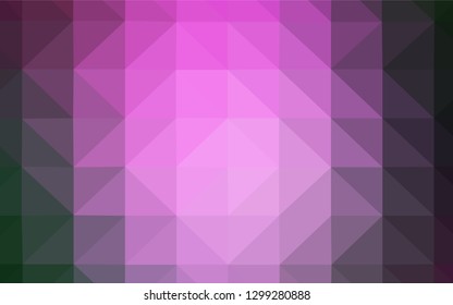 Light Pink, Green vector shining triangular cover. A completely new color illustration in a polygonal style. Polygonal design for your web site.