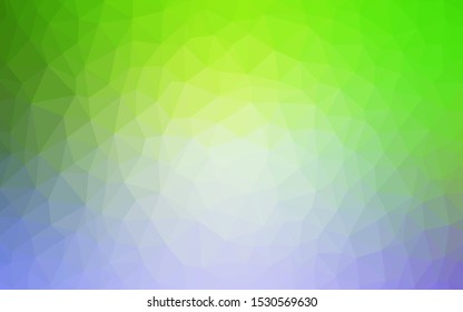 Light Pink, Green vector shining triangular layout. Shining colorful illustration with triangles. Pattern for a brand book's backdrop.