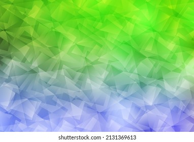 Diseño triangular de vectores verdes de color rosa claro. Muestra geométrica triangular con gradiente.  Nuevo estilo para su diseño de negocio.